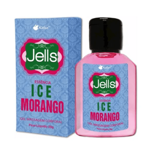 Gel Beijável Jells Ice Morango 30ml - Kalya