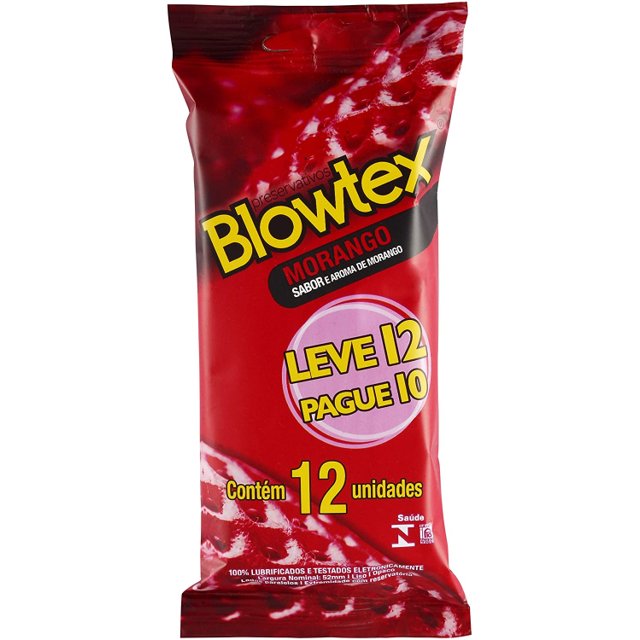 Preservativo Morango Leve 12 Pague 10 - Blowtex
