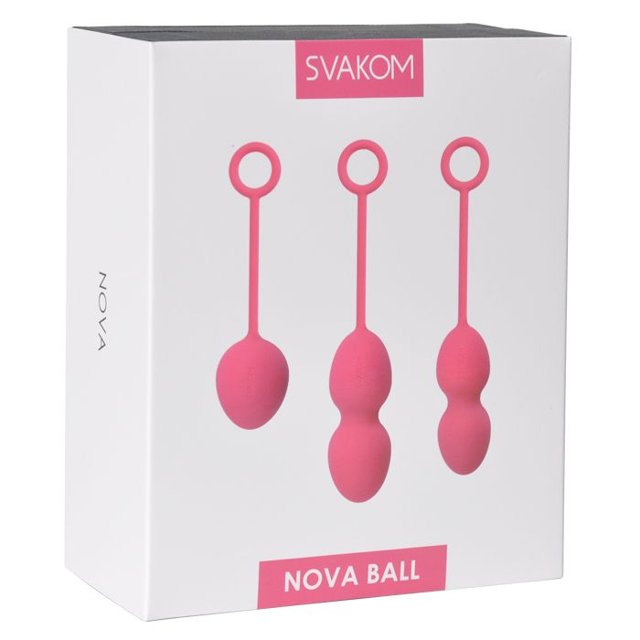Kit com Bolas de Pompoarismo Nova Ball Rosa – Svakom