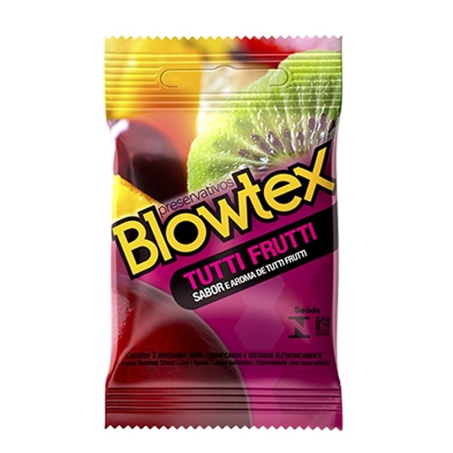Preservativo Tutti Frutti com 3 unidades - Blowtex