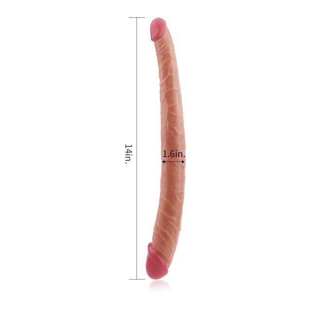 Pênis Duplo Realístico 36.5cm  King Size Realistic Ladykiller Tapered Double Penetration - Lovetoy