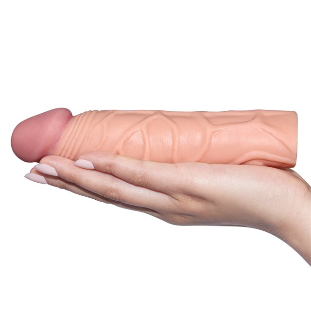 Capa Peniana Extensora Add 1" Pleasure X Tender Penis Sleeve Bege - Lovetoy