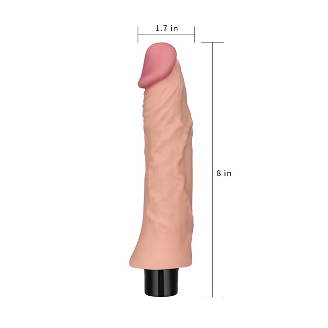Pênis Realístico 20cm com Vibração 8" Real Softee Vibrating Dildo - Lovetoy