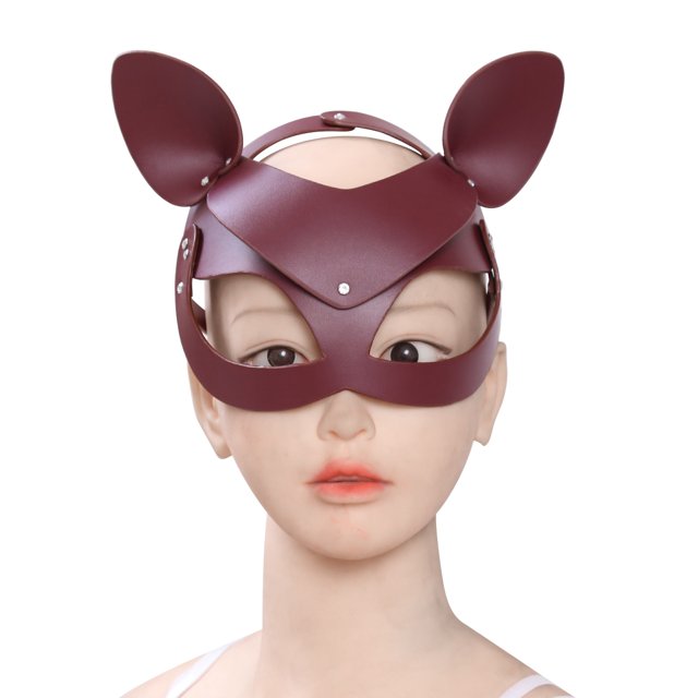 Máscara Gato Vermelha com Tiras - Coleção Fetiche Lovetoys