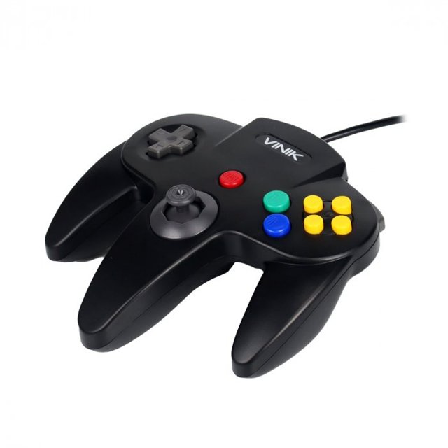 CONTROLE NINTENDO 64 - USB - PC - CORES - ANALÓGICO PADRÃO