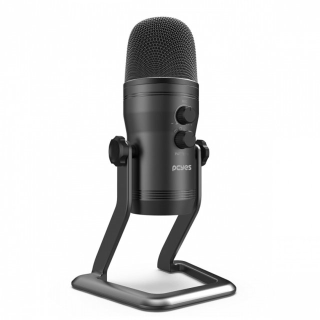Microfone Condesador, Pcyes, Vocalizer PRO, USB tipo C, Preto, PMCVP01