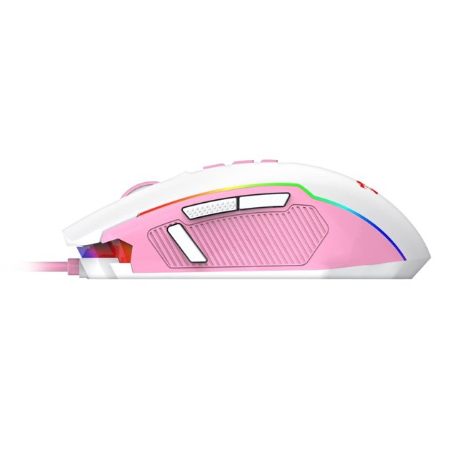 Mouse Redragon, Ranger, Branco com Rosa, RGB, M910WP-RGB