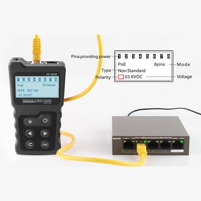 Noyafa NF8209 Rede gerador de tom e Probe Kit com capacidades de teste