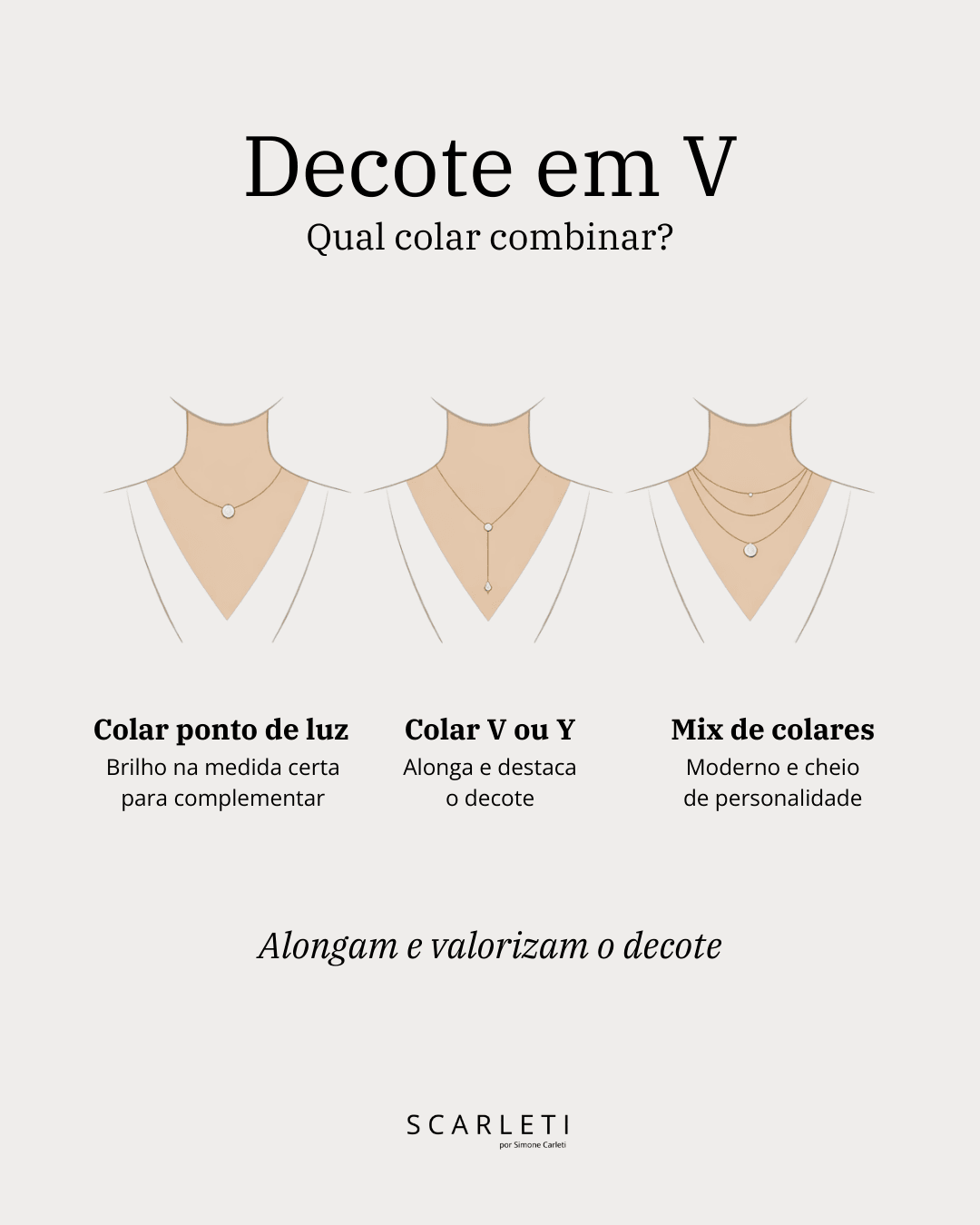 Decote em V: qual colar combina? Guia completo para valorizar seu look ...