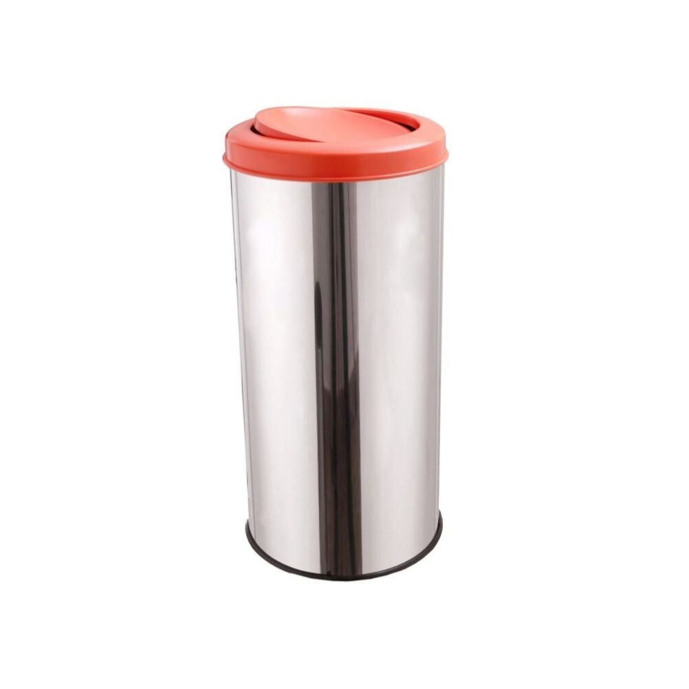 Lixeira Inox Tampa Basculante Lixo Reciclável FlipTop 25 Litros