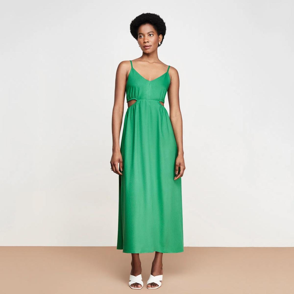 Vestido Midi Feminino Dzarm Krause