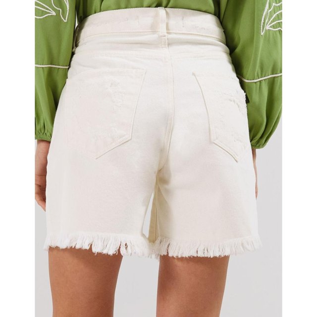 Bermuda Feminina Sarja Color Boyfriend Shoulder Krause Bermuda Feminina Sarja Color Boyfriend Shoulder Krause