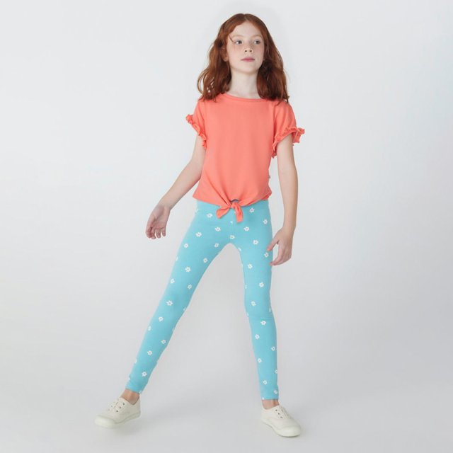 Calça Legging Infantil Menina em Malha Básica