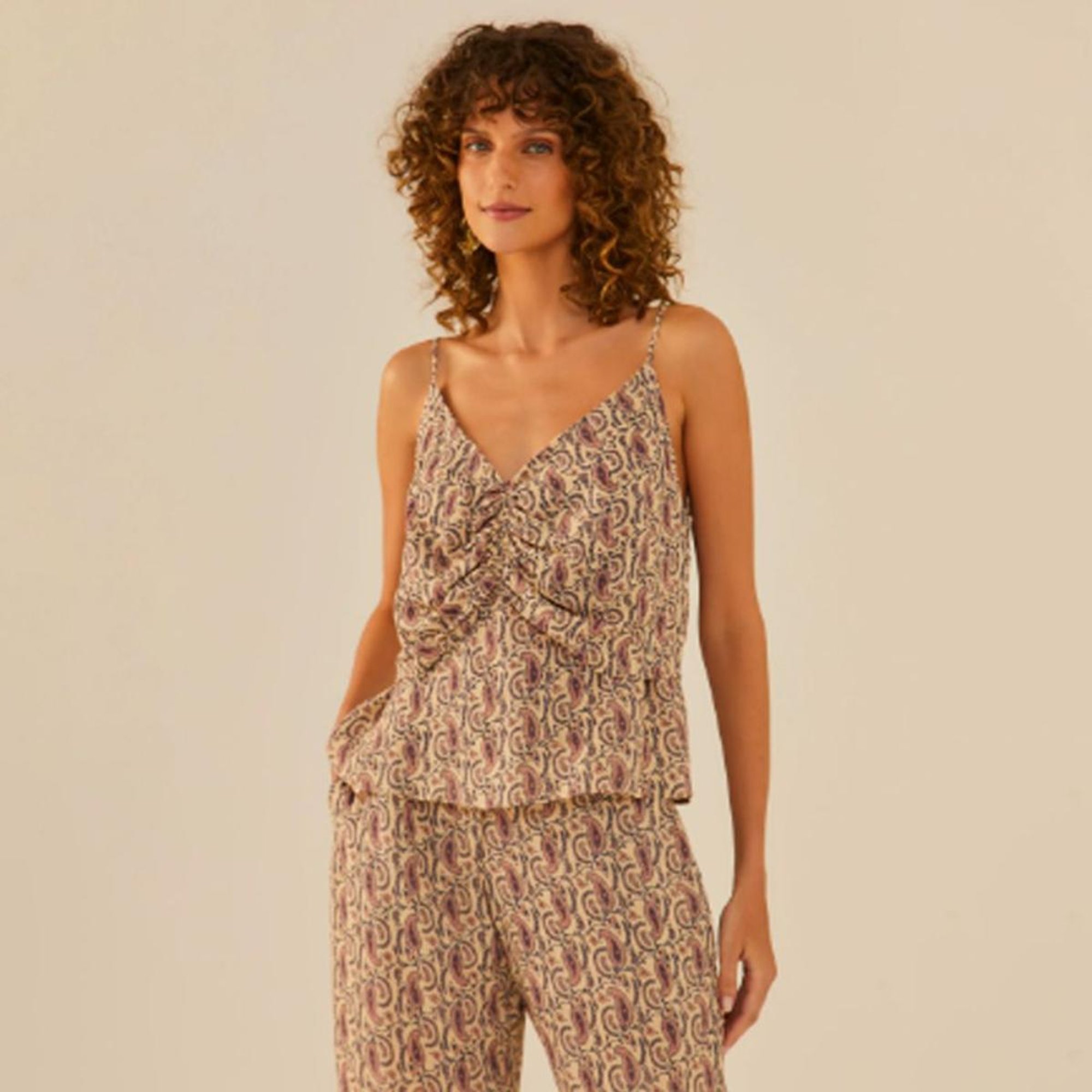 Blusa Alça Ggt Estampa Mumbai Maria Filó | Krause