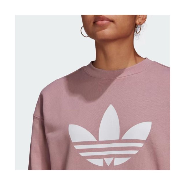 Moletom adidas hot sale trefoil rosa