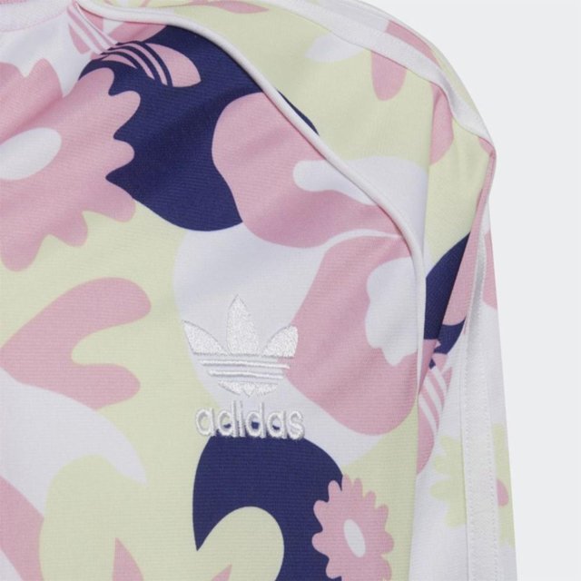 Jaqueta adidas store rosa com flores