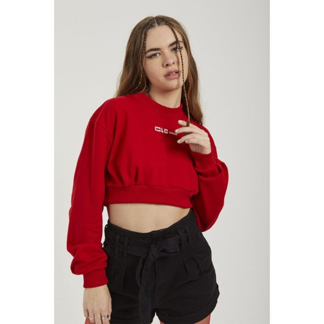 Moletom hot sale cropped infantil