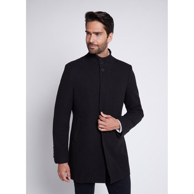 Casaco de lã masculino sales preto