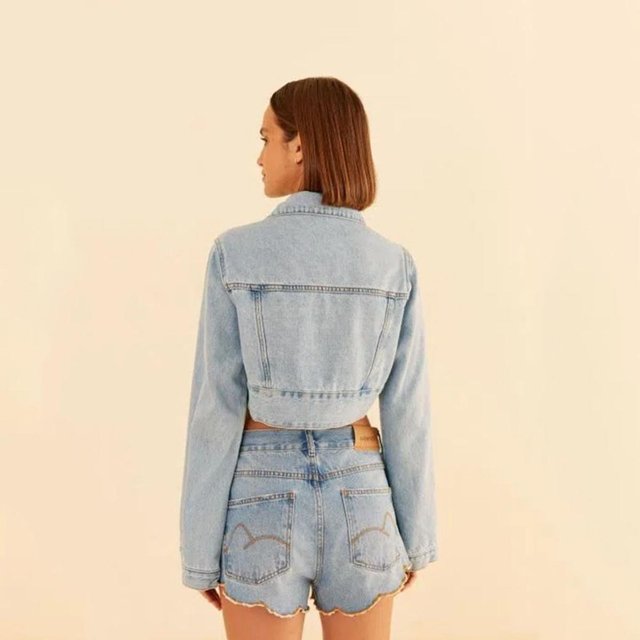 Mini 2024 jaqueta jeans