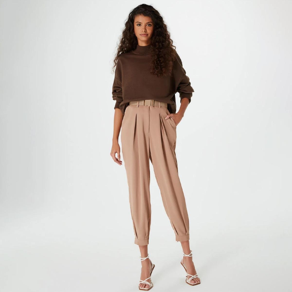 Take the Pleat Off High-Waisted Tapered Pants