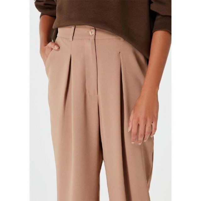 Take the Pleat Off High-Waisted Tapered Pants