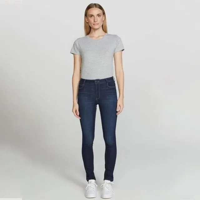 Calça jeans feminina store cintura alta hering