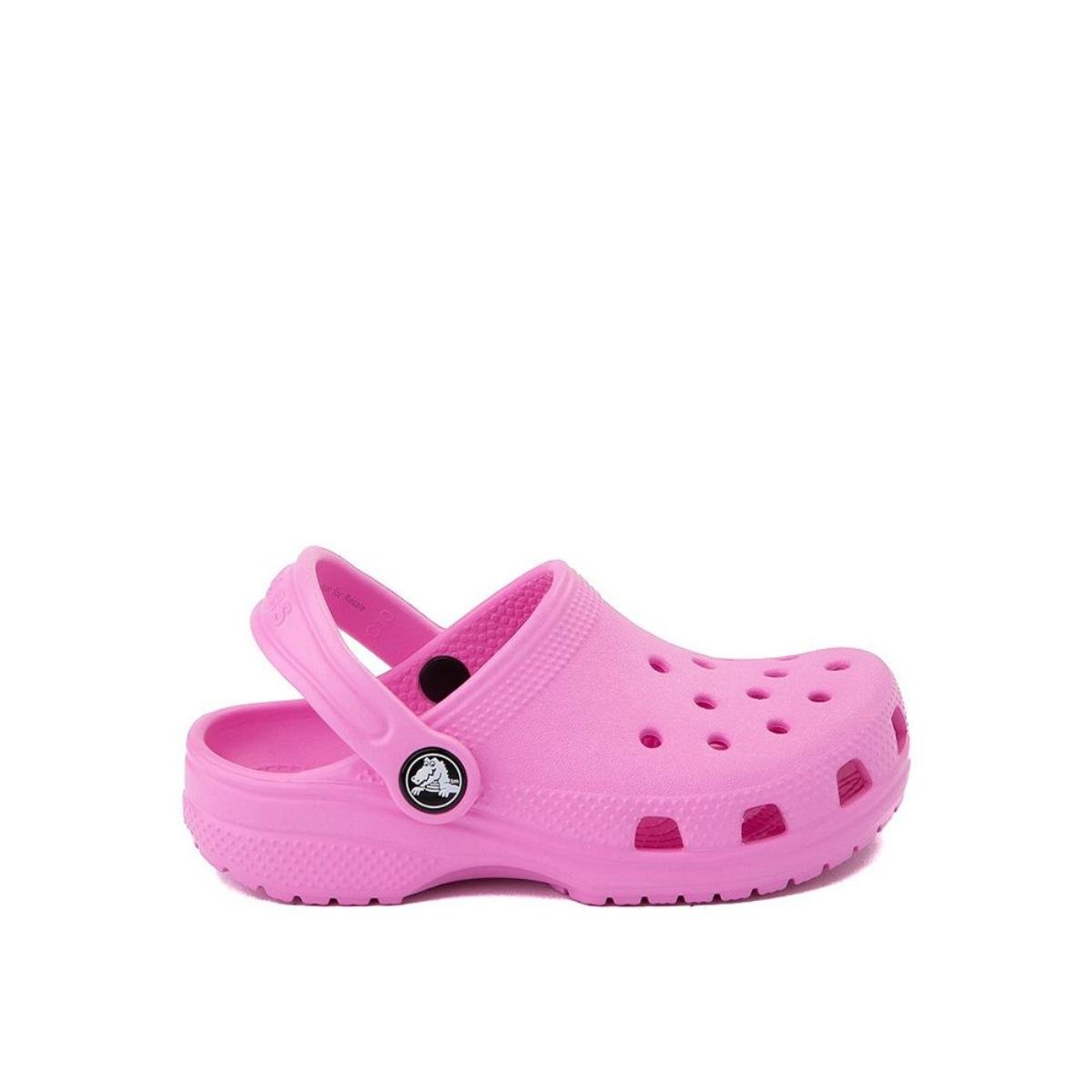 pink and beige crocs