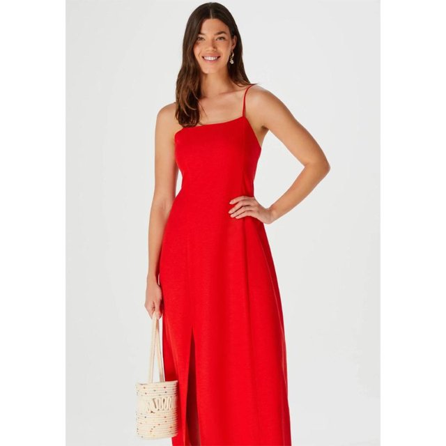 Vestido longo hot sale vermelho hering