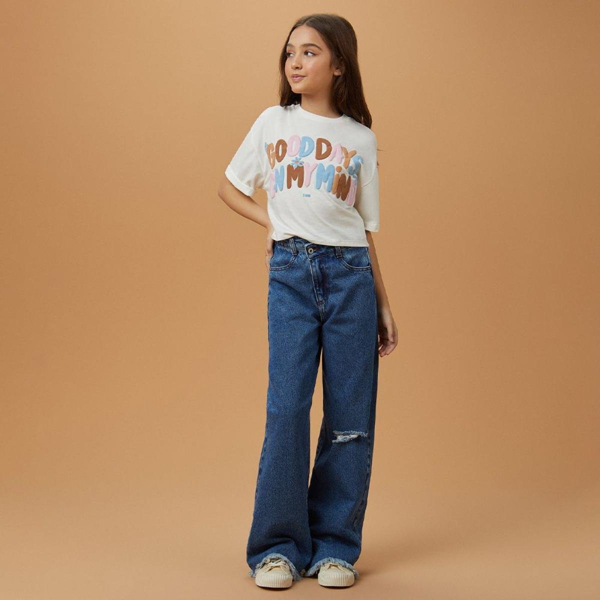 Calça Infantil Jeans Wide Leg I Am Authoria | Krause