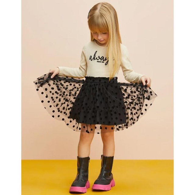 Saia com best sale tule infantil