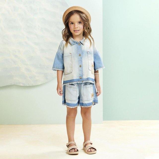 Blusa best sale infantil jeans