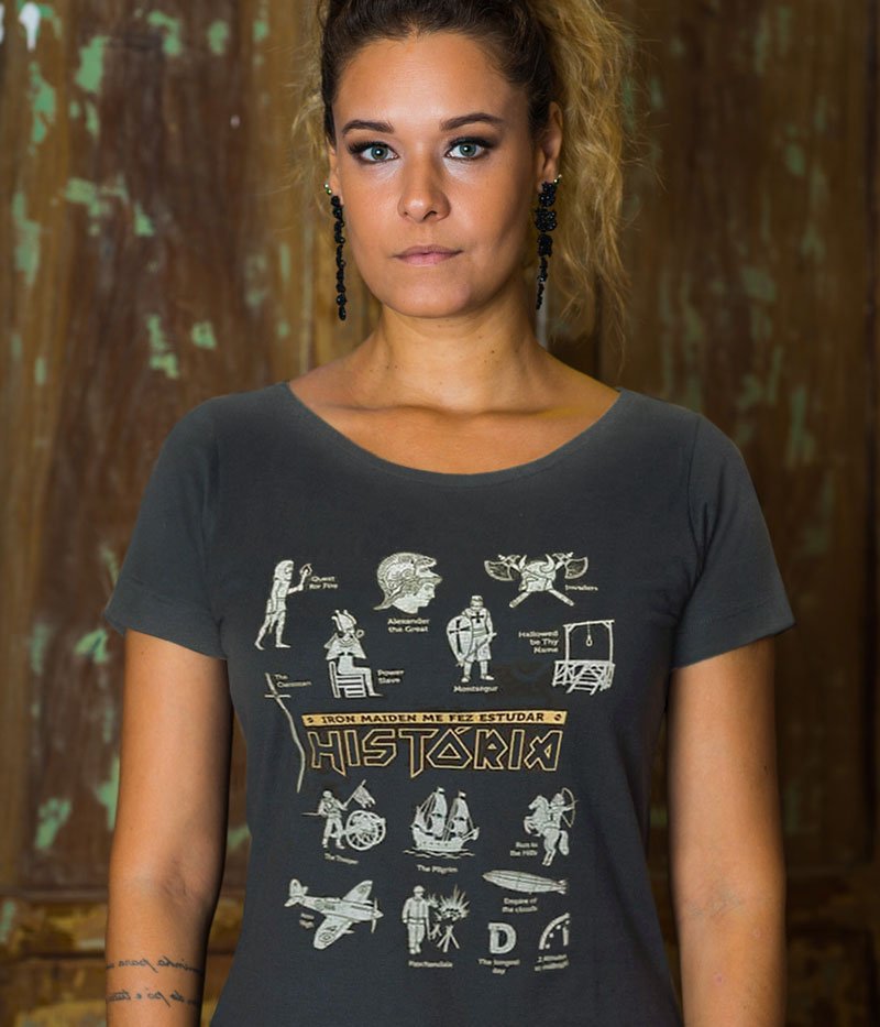 Camiseta iron maiden feminina Clearance