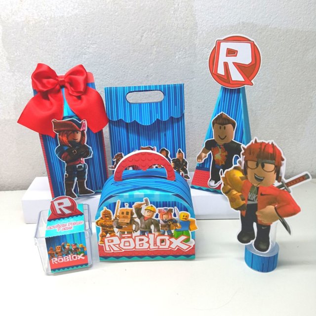 Kit de Lembrancinhas para festas no tema Roblox (6 modelos), Unidunitê