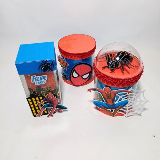 Lembrancinha de Aniversário Infantil Luxo/Cristal no tema Homem Aranha (3  modelos)