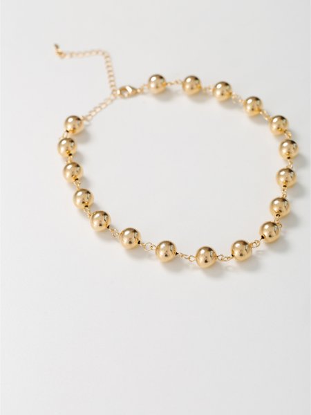 Colar com Bolas Médias folheado em ouro 18k: Elegância e sofisticação ...