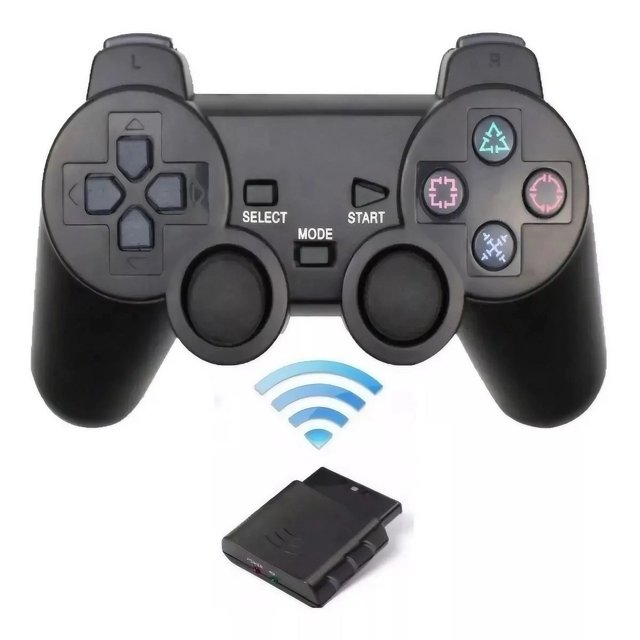Controle Playstation 2 Joystick Ps2 Sem Fio Analógico