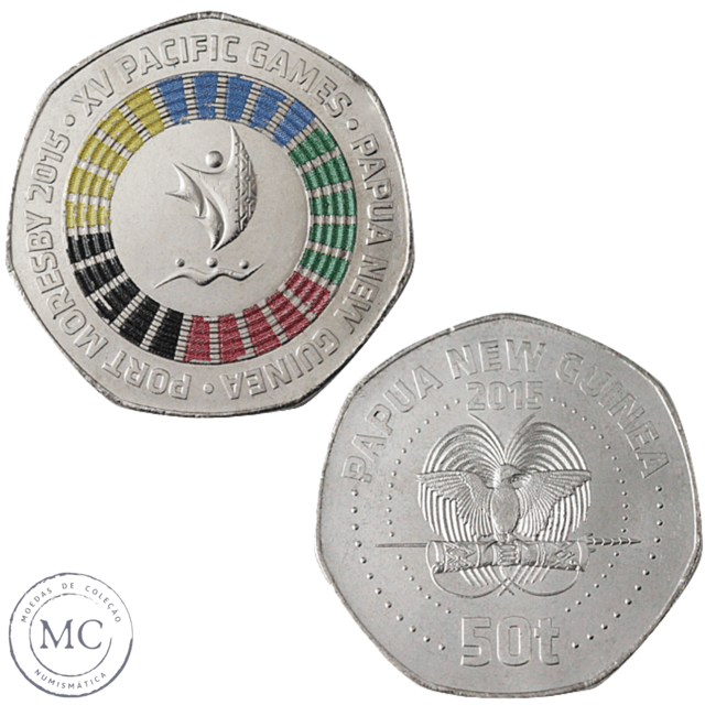 Papua Nova Guiné 50 toea 2015 - Jogos do Pacífico | Moedas de Coleção