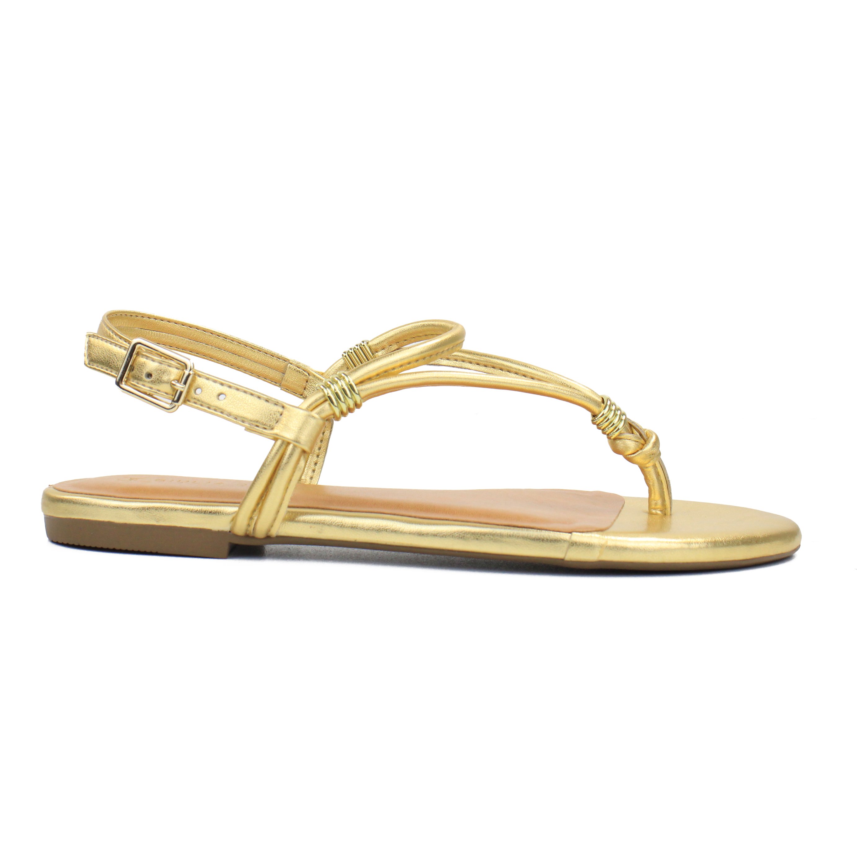 Arezzo Dourada Rasteirinha PromoÃ§Ã£o Sandalias Douradas Rasteiras