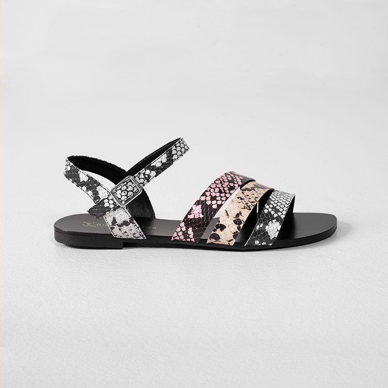 sandalia rasteira cobra