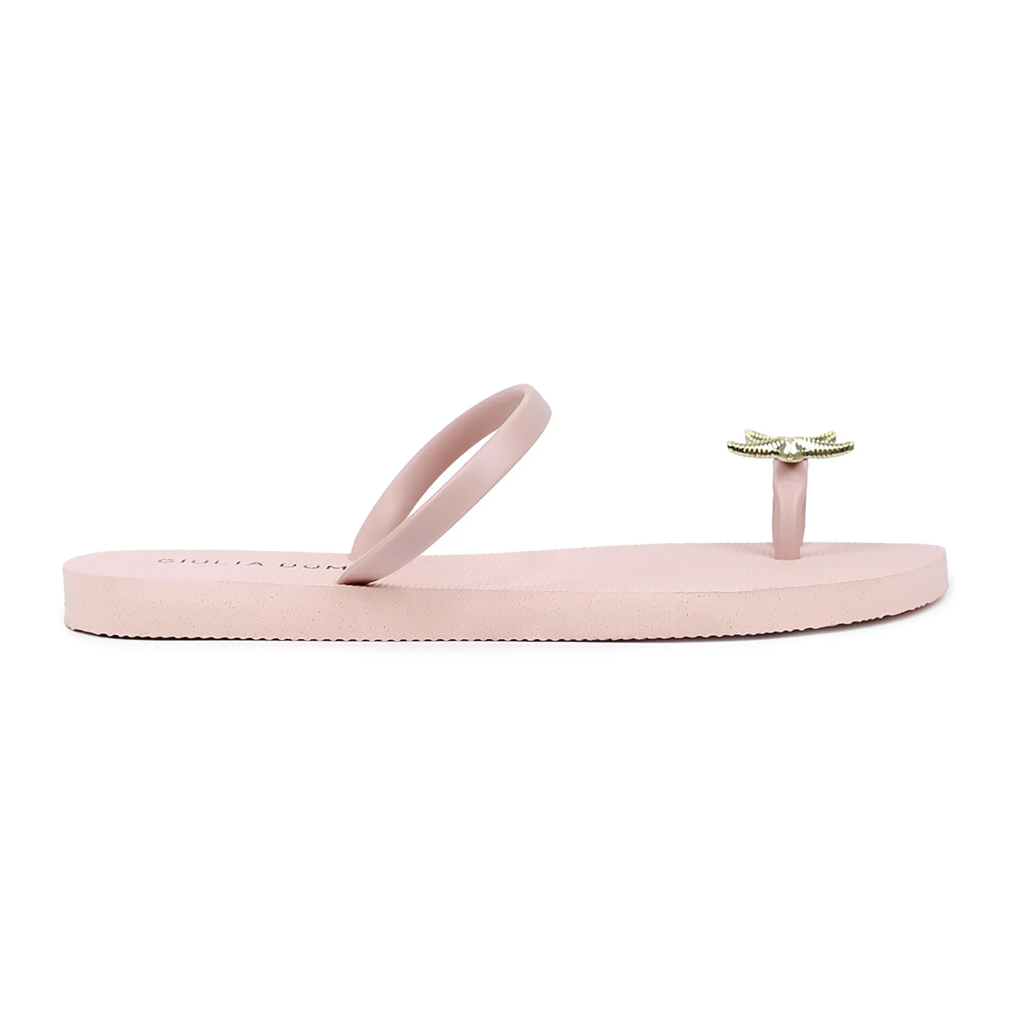 Chinelo Rosa com Tiras no Dedo e Peito do Pé e Enfeite | Giulia Domna ...