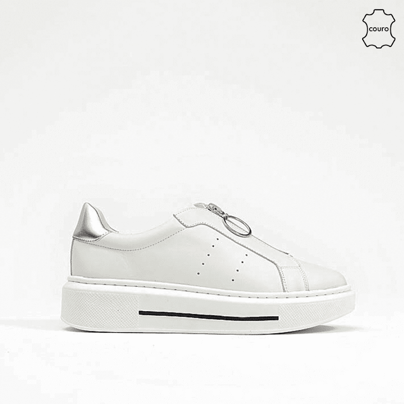 tenis branco com ziper