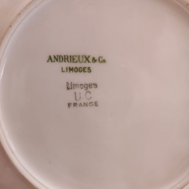 Conjunto de cha porcelana francesa Limoges Andrieux & Co