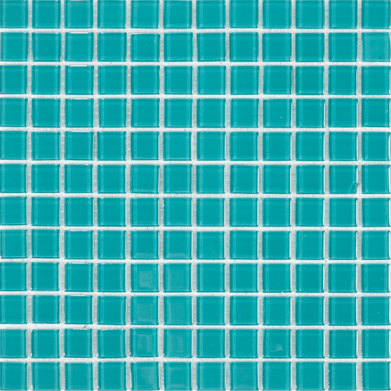 PASTILHA EM VIDRO COLORÉ AZUL TURQUESA SM77 - 30X30CM | Acqualeste