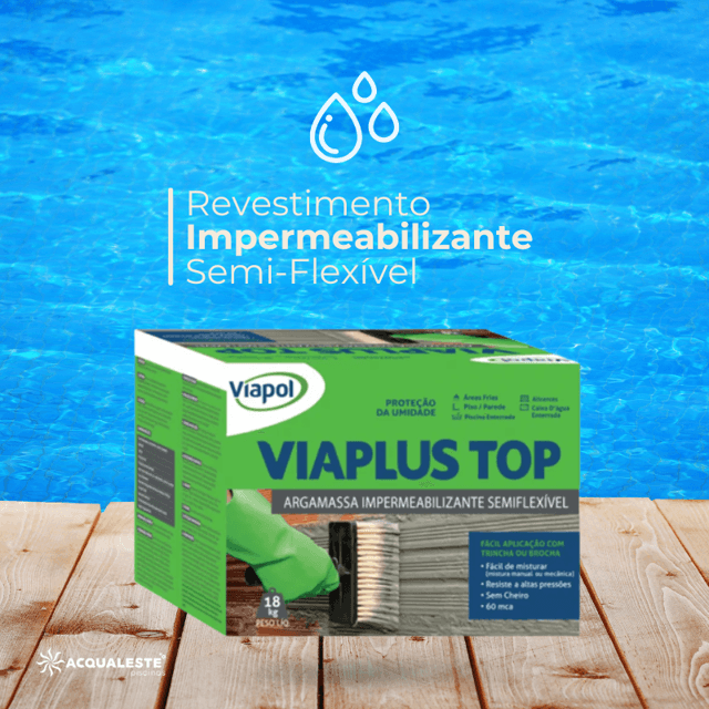 IMPERMEABILIZANTE VIAPLUS TOP 18KG - VIAPOOL | Acqualeste Piscinas