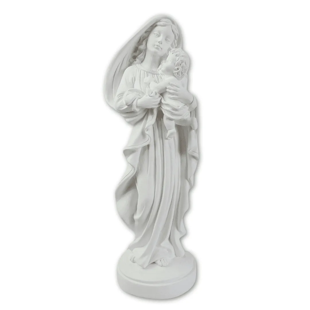 Mãe Rainha 27cm - Gesso Cru