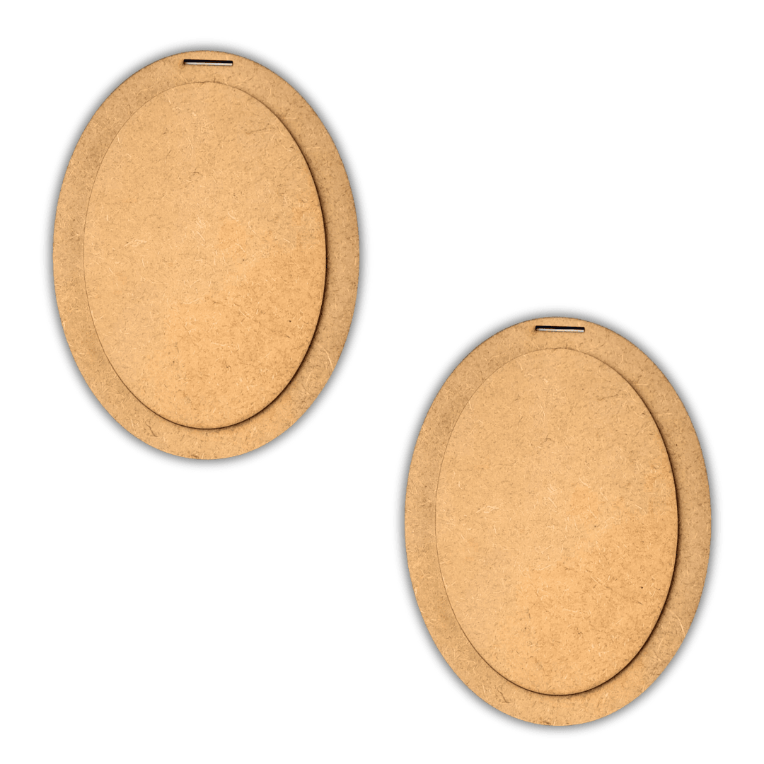 Kit Base Oval (4 peças) em MDF Cru | Materiais para Artesanato | Peças ...