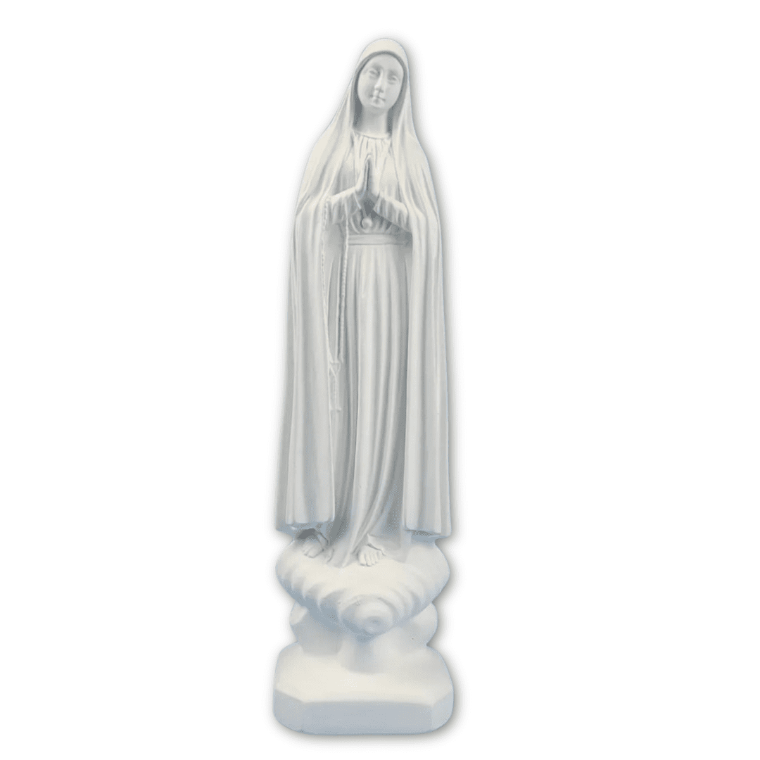 Nossa Senhora de Fátima 25cm - Gesso Cru