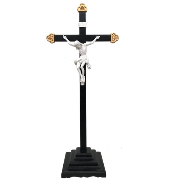 Crucifixo Romano com Base - Cruz 175cm Cristo 53cm em Resina