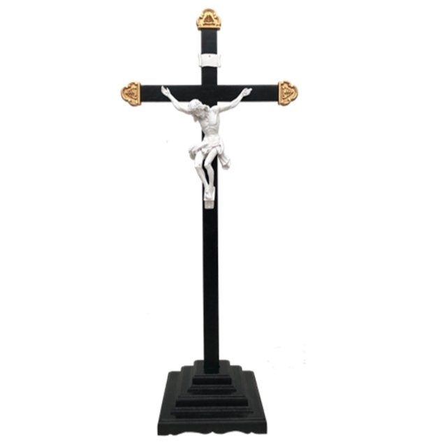 Crucifixo Romano com Base - Cruz 175cm Cristo 53cm em Resina