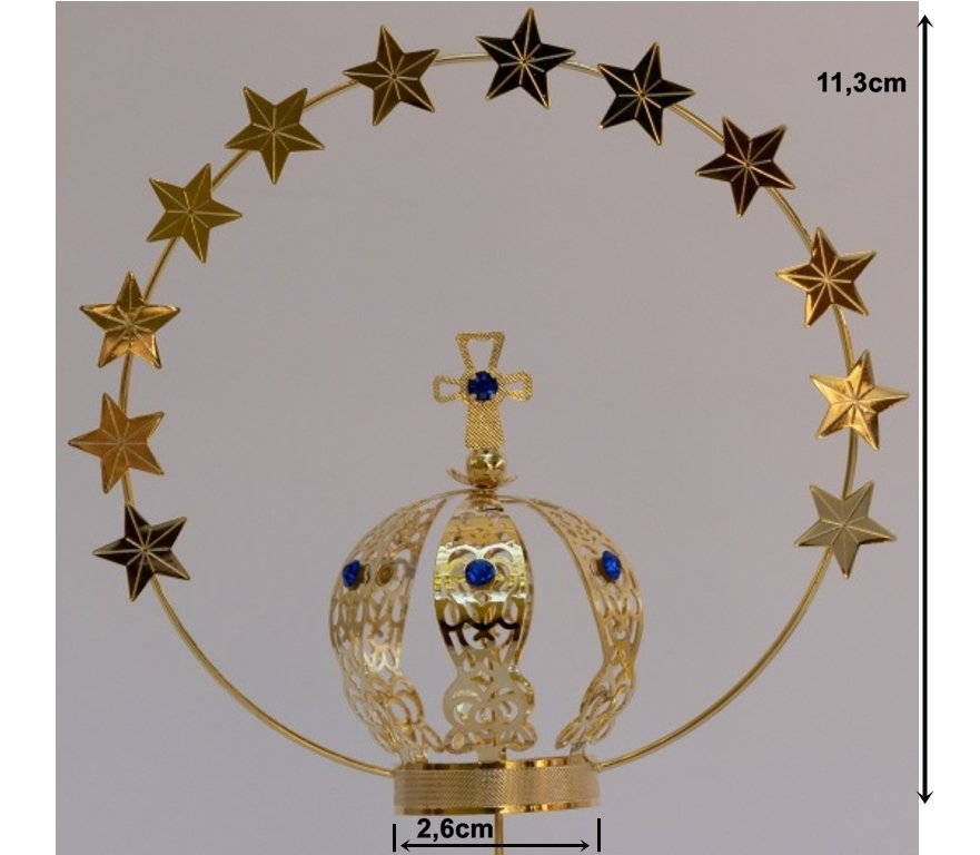 Coroa com esplendor em metal banhada a ouro CT6R
